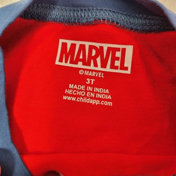 Marvel Spiderman Print Toddler Short Sleeve Shirt & Jogger Red Set Size 3T - Picture 6 of 13